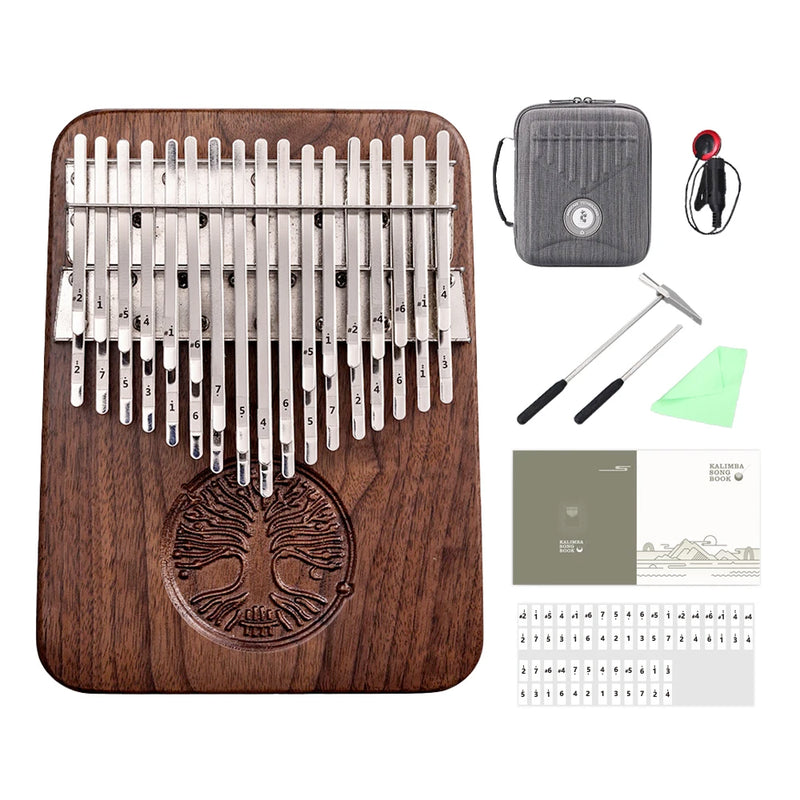 Kalimba Professionel - Arbre foncé 34 lames